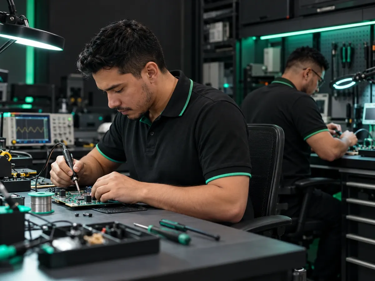 Técnicos en el laboratorio